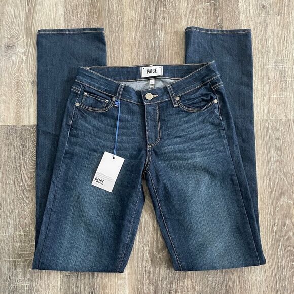 NWT Paige Skyline Straight Jeans in Deep Purple Blue - Size: 27 - Picture 4 of 8